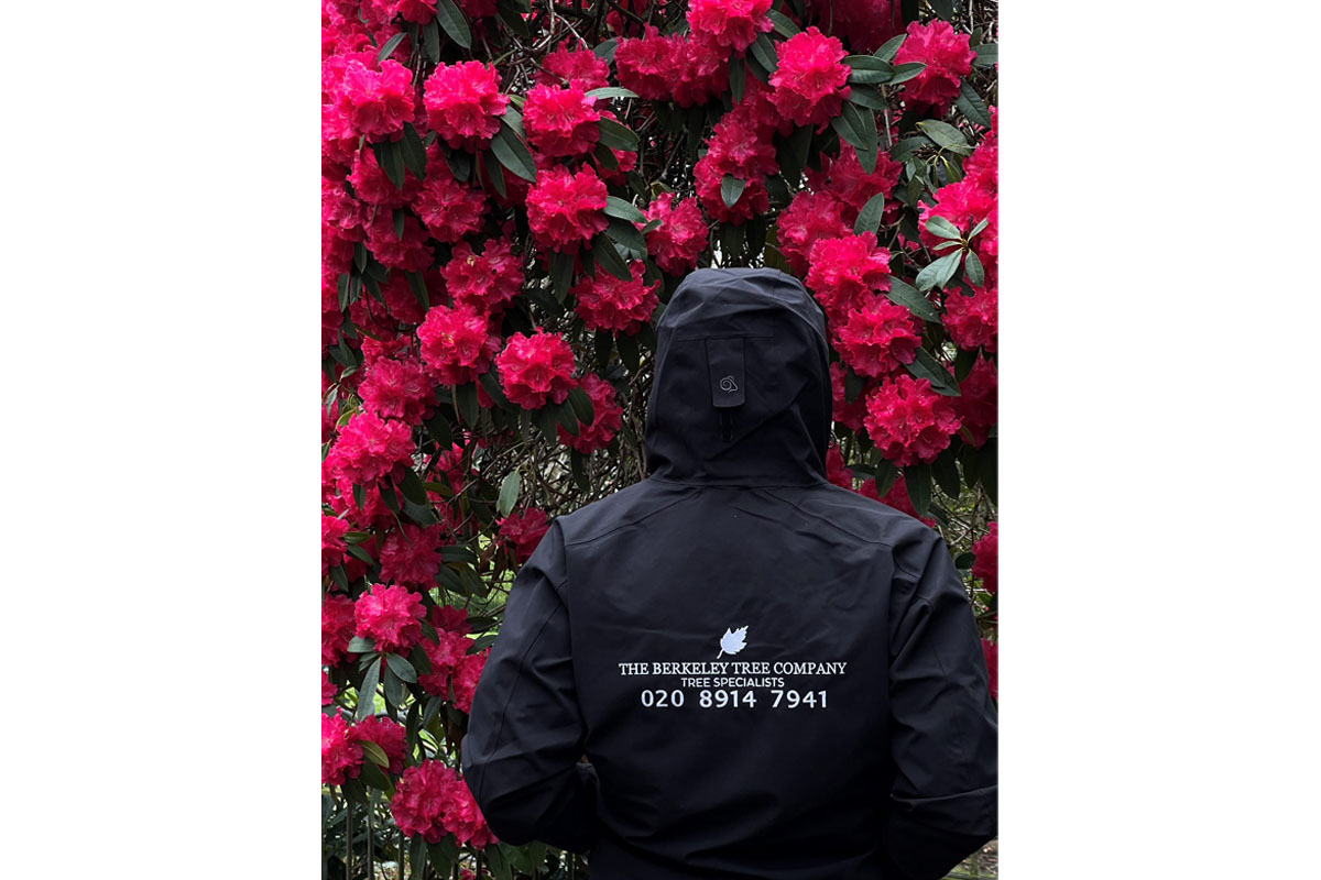 The Berkeley Tree Company The Berkeley Tree Company branded black jacket, customised with logo and contact number.